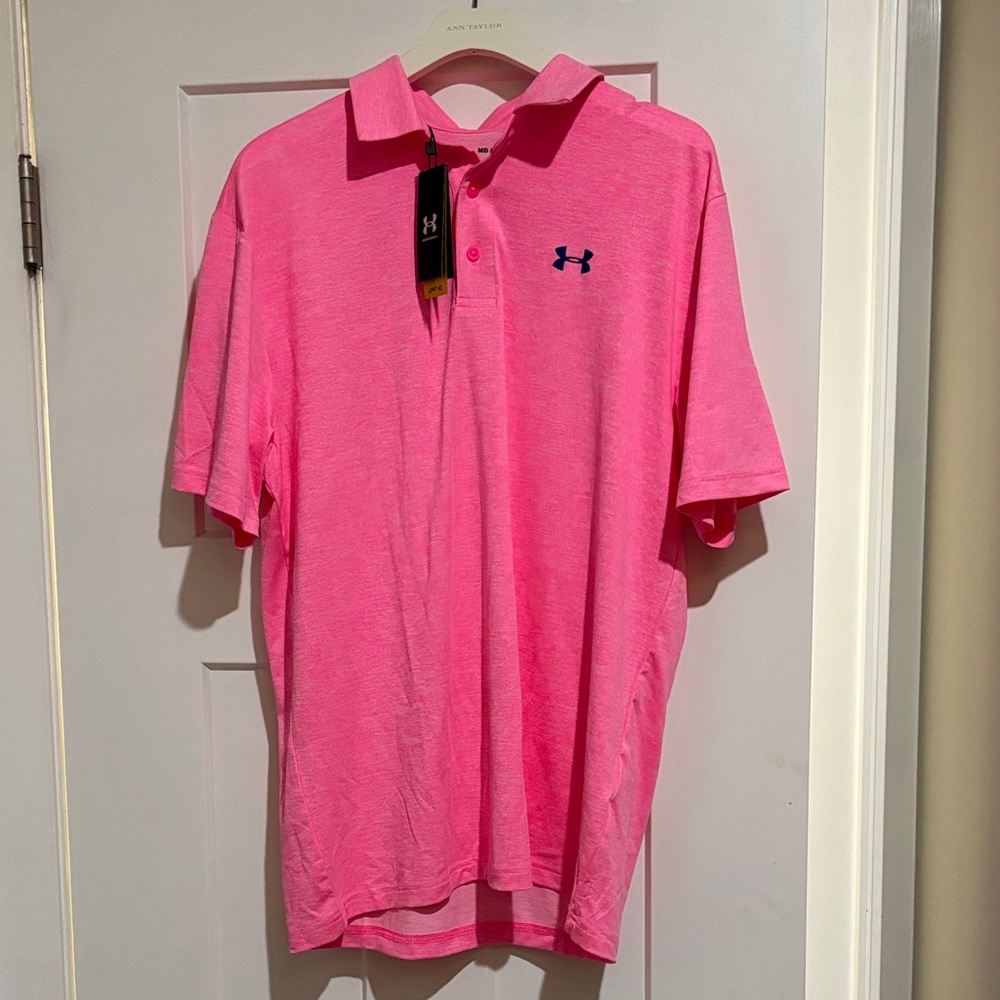 Under Armour Men's Vibrant Pink Polo Shirt